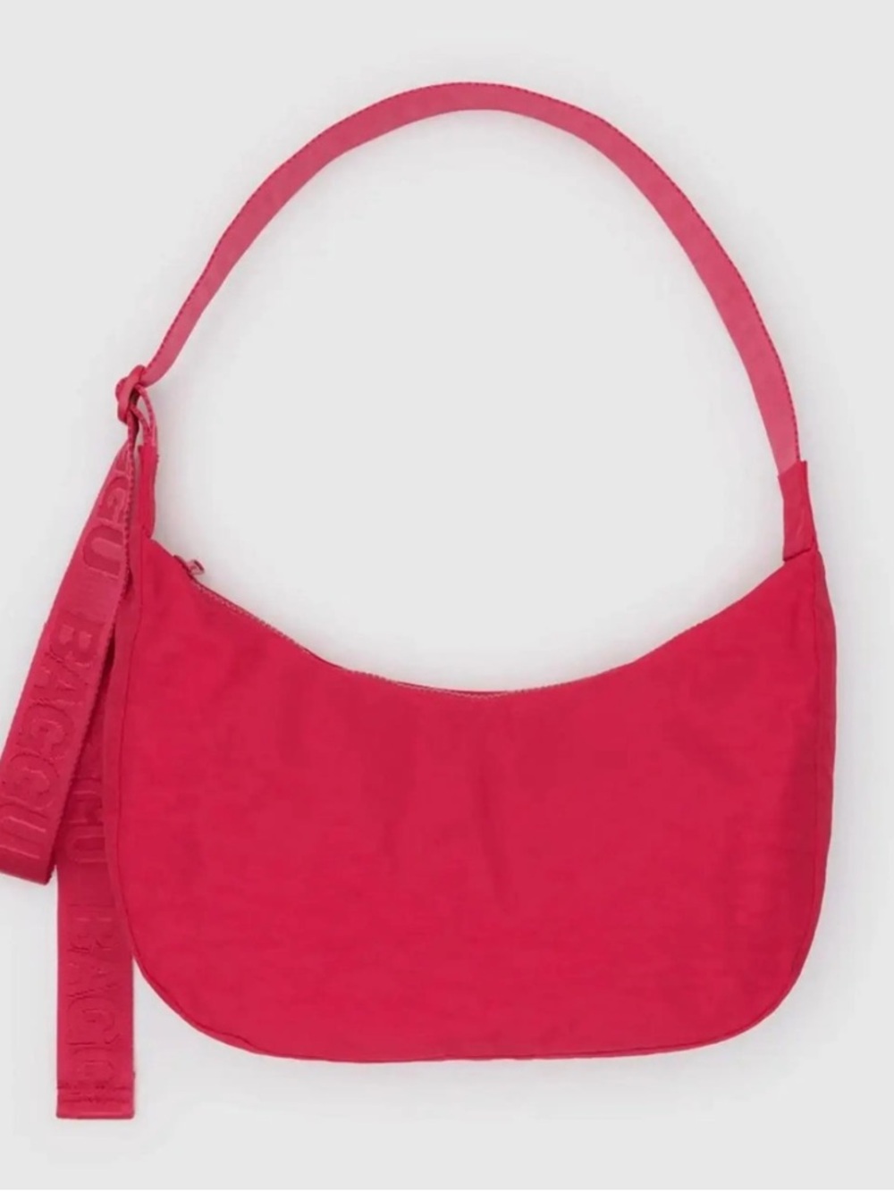 Baggu medium crescent bag in candy apple red
